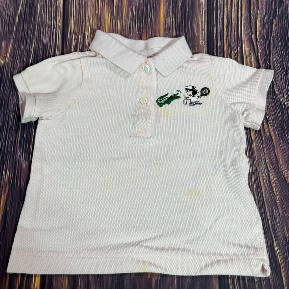Lacoste Shirt child’s Size 2 Peanuts Lucy pink Polo Short Sleeve Tennis
JAPAN